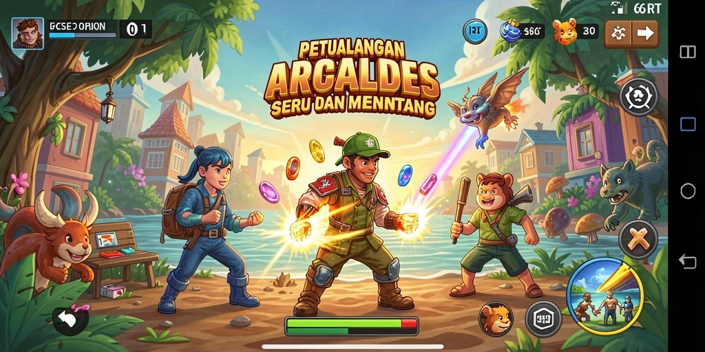Screenshot gameplay 6RT yang menampilkan petualangan seru.