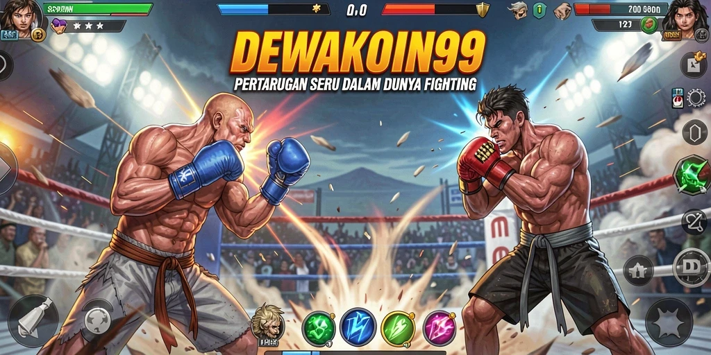 Gameplay seru pertarungan karakter di DEWAKOIN99.