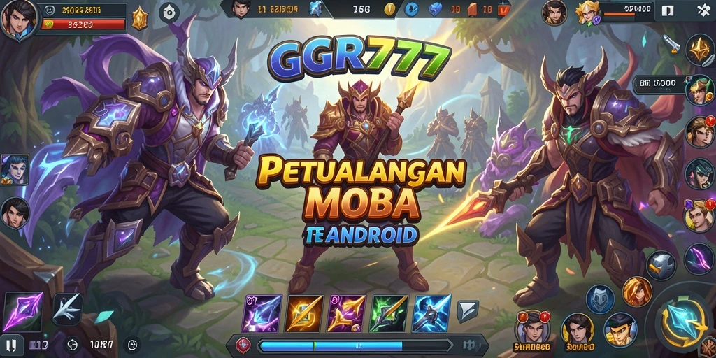 Screenshot GGR777 menampilkan aksi seru dalam pertarungan MOBA.