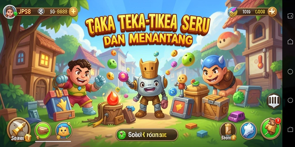 Tampilan gameplay JPS88 dengan teka-teki yang penuh warna dan tantangan.