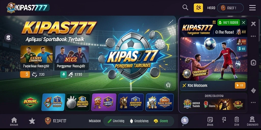 Tampilan utama KIPAS777 dengan gameplay taruhan olahraga yang interaktif.