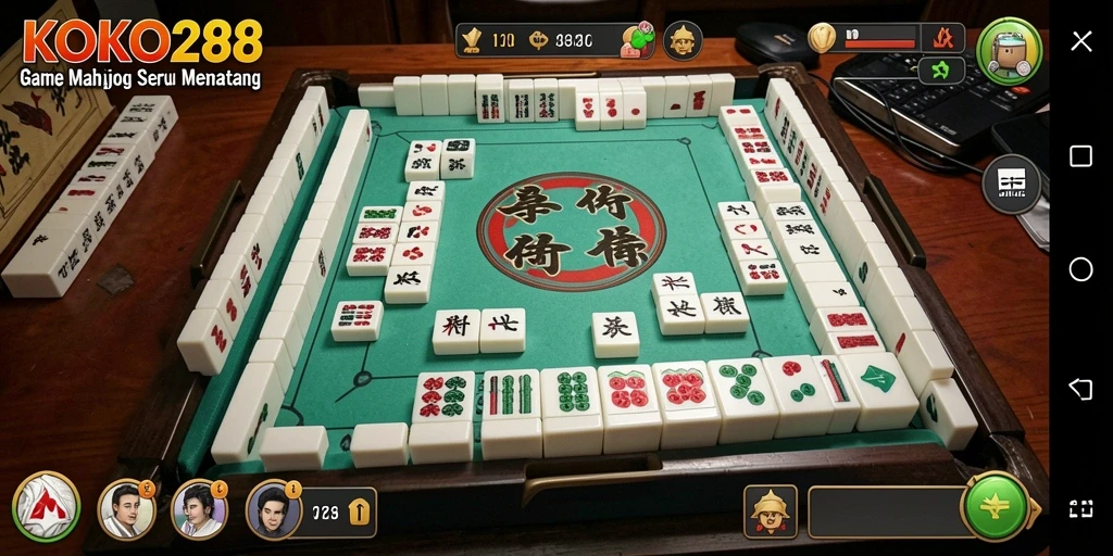 Tampilan gameplay KOKO288 yang menarik dalam permainan Mahjong.