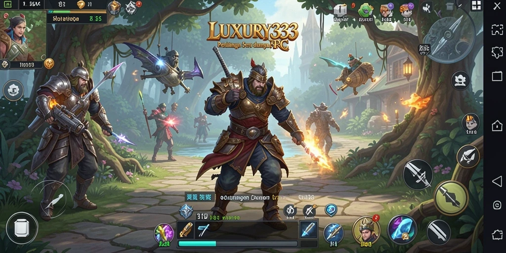Screenshot LUXURY333 menampilkan petualangan seru dalam dunia RPG.