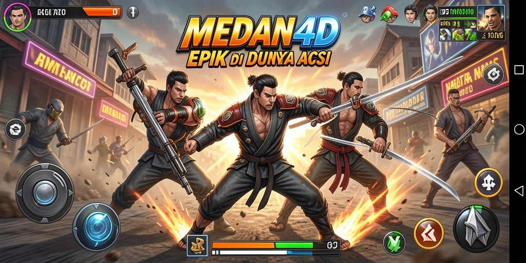 Screenshot menunjukkan aksi pertarungan yang mendebarkan di MEDAN4D.