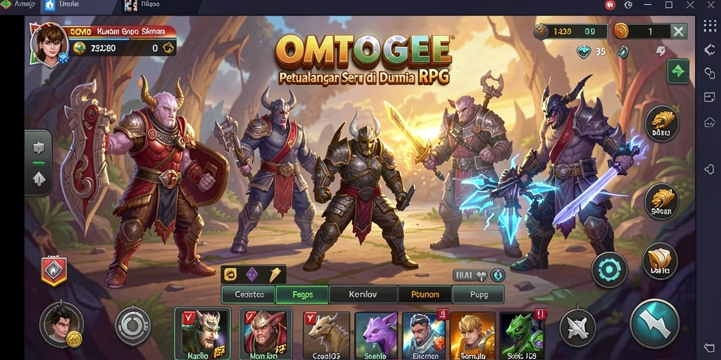 Tampilan gameplay seru di dunia fantasi OMTOGEL yang penuh tantangan.