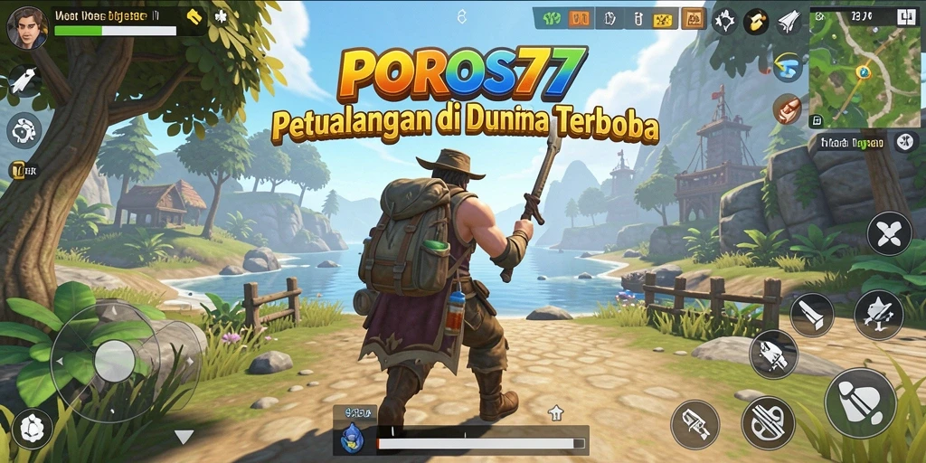 Menampilkan gameplay menarik dalam dunia terbuka POROS77.