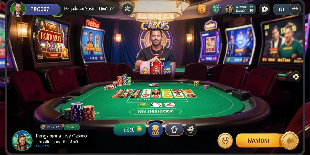Tampilan gameplay mendebarkan dalam pengalaman Live Casino.