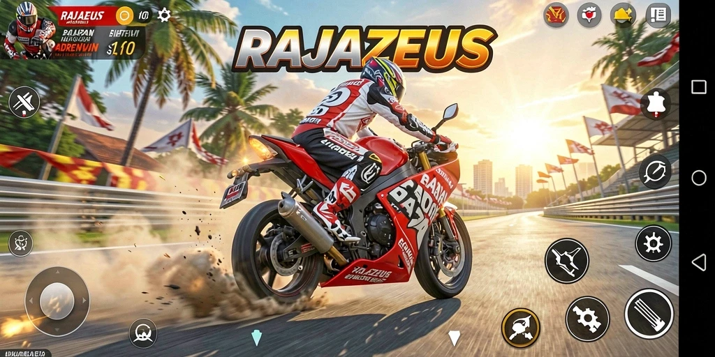 Tampilan gameplay menarik dari RAJAZEUS yang penuh adrenalin.