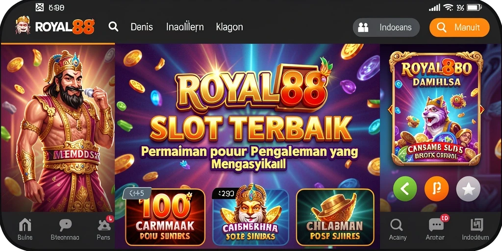 Tampilan menakjubkan dari gameplay Slot di ROYAL88.