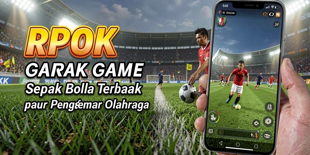 Screenshot RPOK menampilkan aksi seru dalam permainan sepak bola.