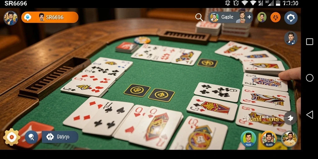 Screenshot gameplay SR6666 menampilkan suasana seru bermain Gaple.