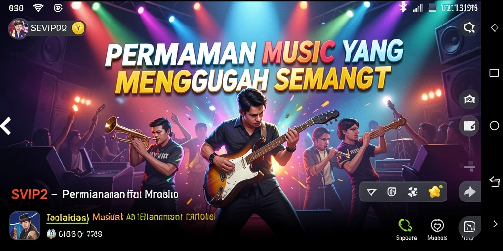 Tampilan gameplay SVIP2 menampilkan pengalaman bermain musik yang interaktif dan menyenangkan.
