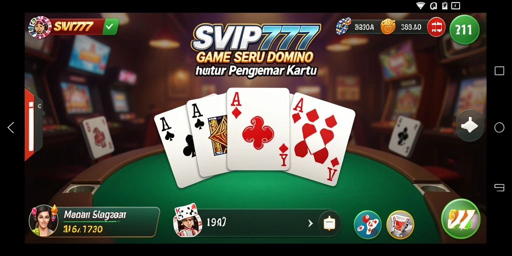 Screenshot gameplay utama SVIP777 menunjukkan aksi seru dalam permainan Domino.