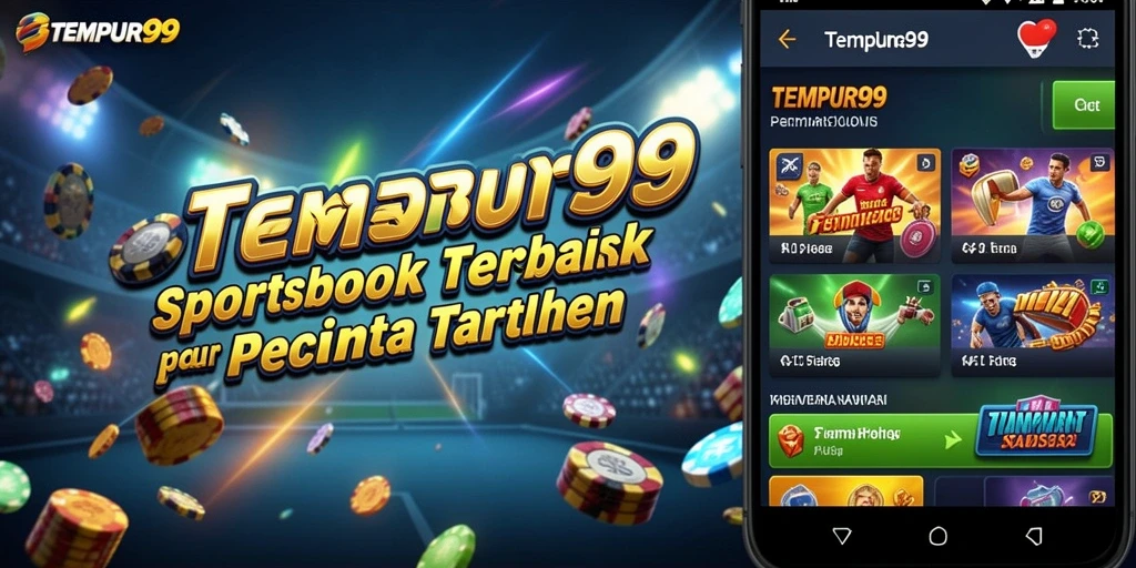 Screenshot utama TEMPUR99 menampilkan antarmuka taruhan olahraga yang menarik.