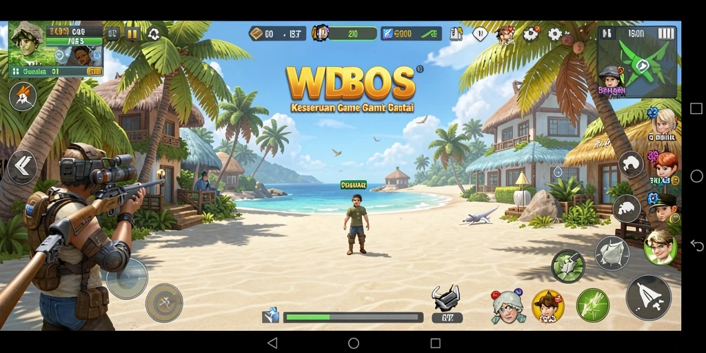 Tampilan gameplay WDBOS yang menyenangkan dan interaktif.