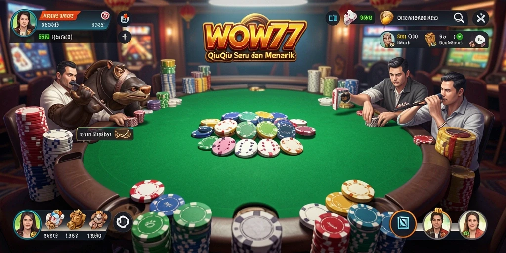 Screenshot gameplay WOW77 menampilkan aksi QiuQiu yang menarik.